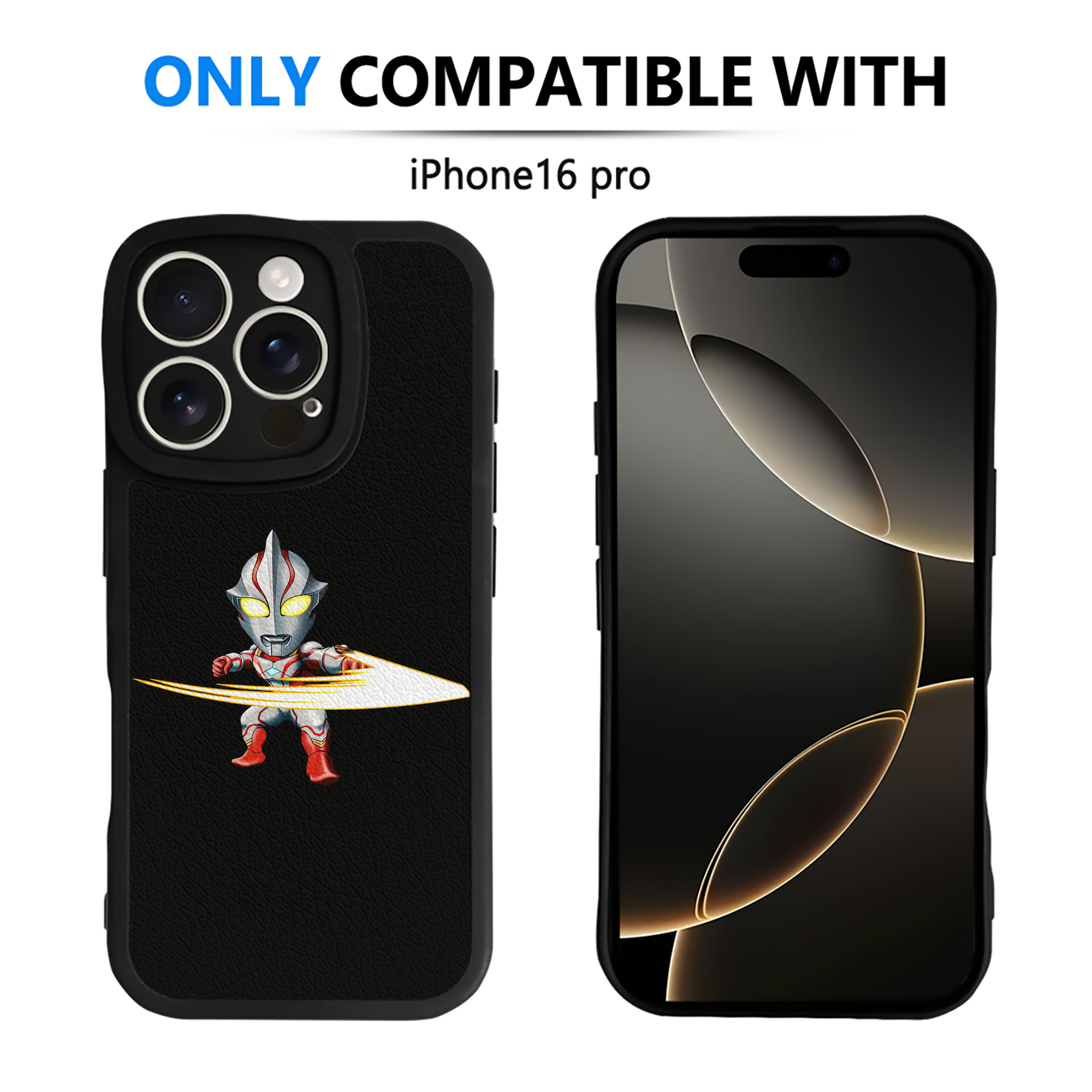 （画像用） ウルトラマン Ultraman 【iPhone 16シリーズ対応】シリコンスマホケース（レザー調） 材質：シリコン